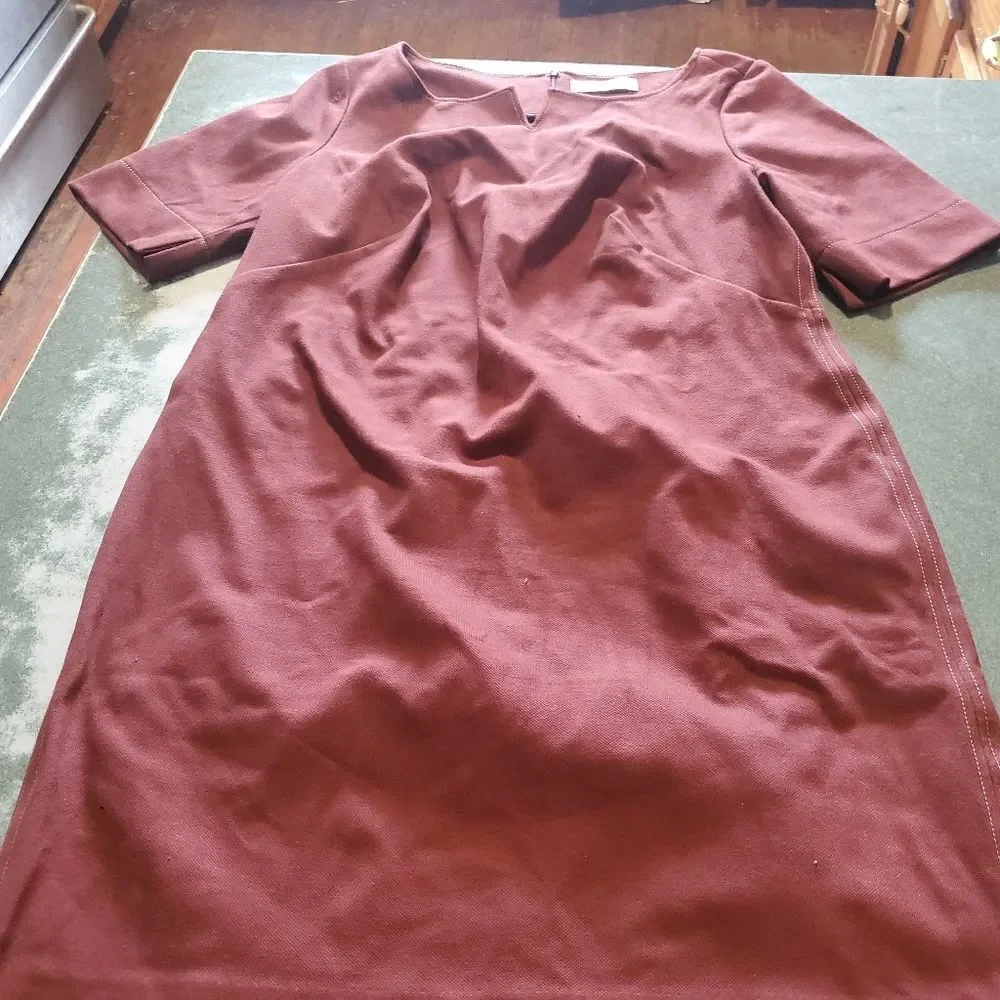 MM Lafleur The Narie Dress - Textured Ponte  chocolate sz 2+